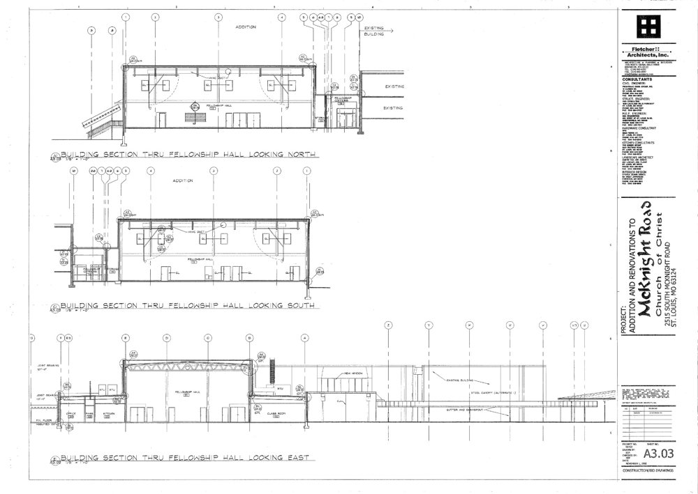 Sheet A3.03 building sections