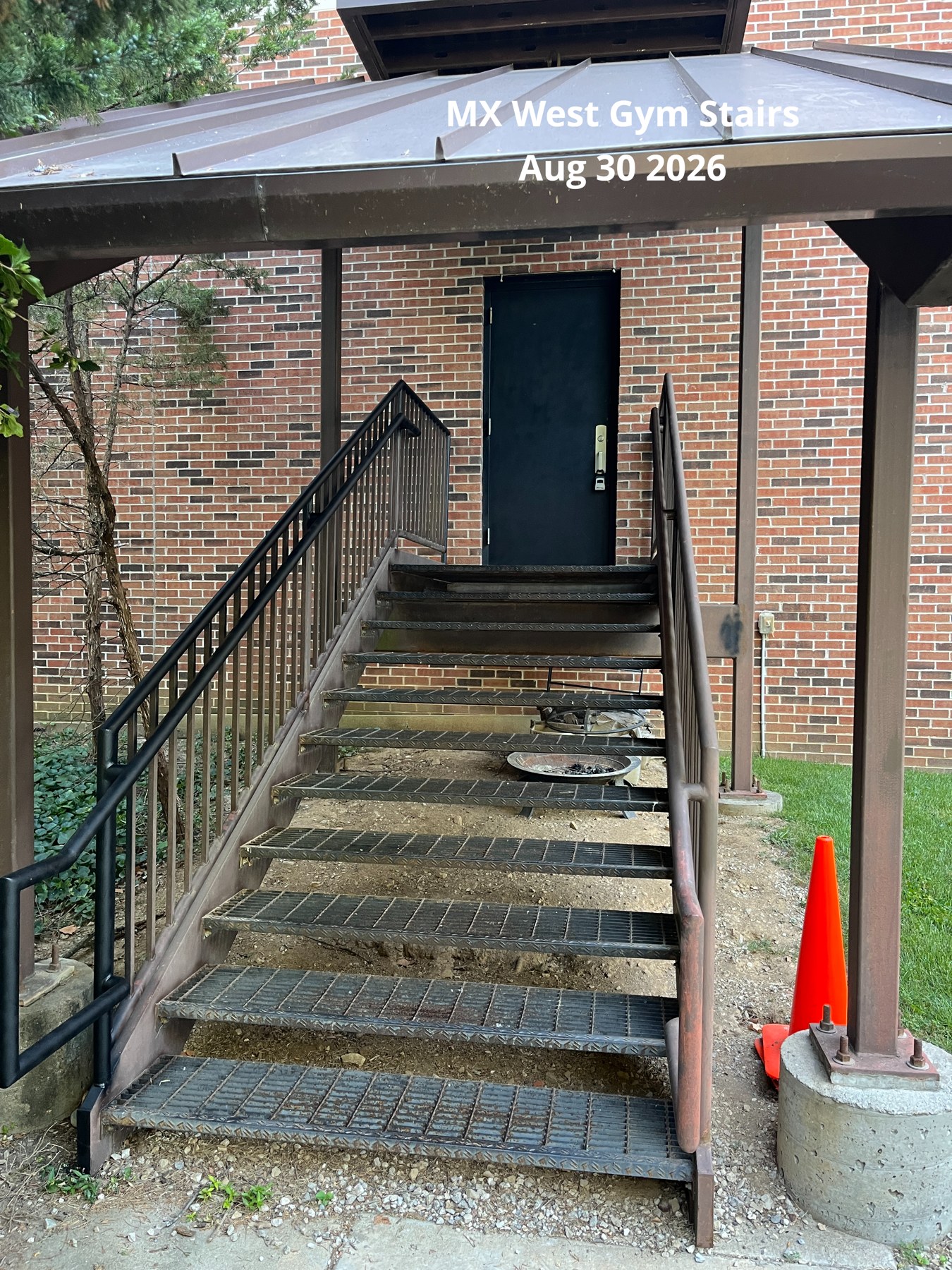 West stairs before restoration